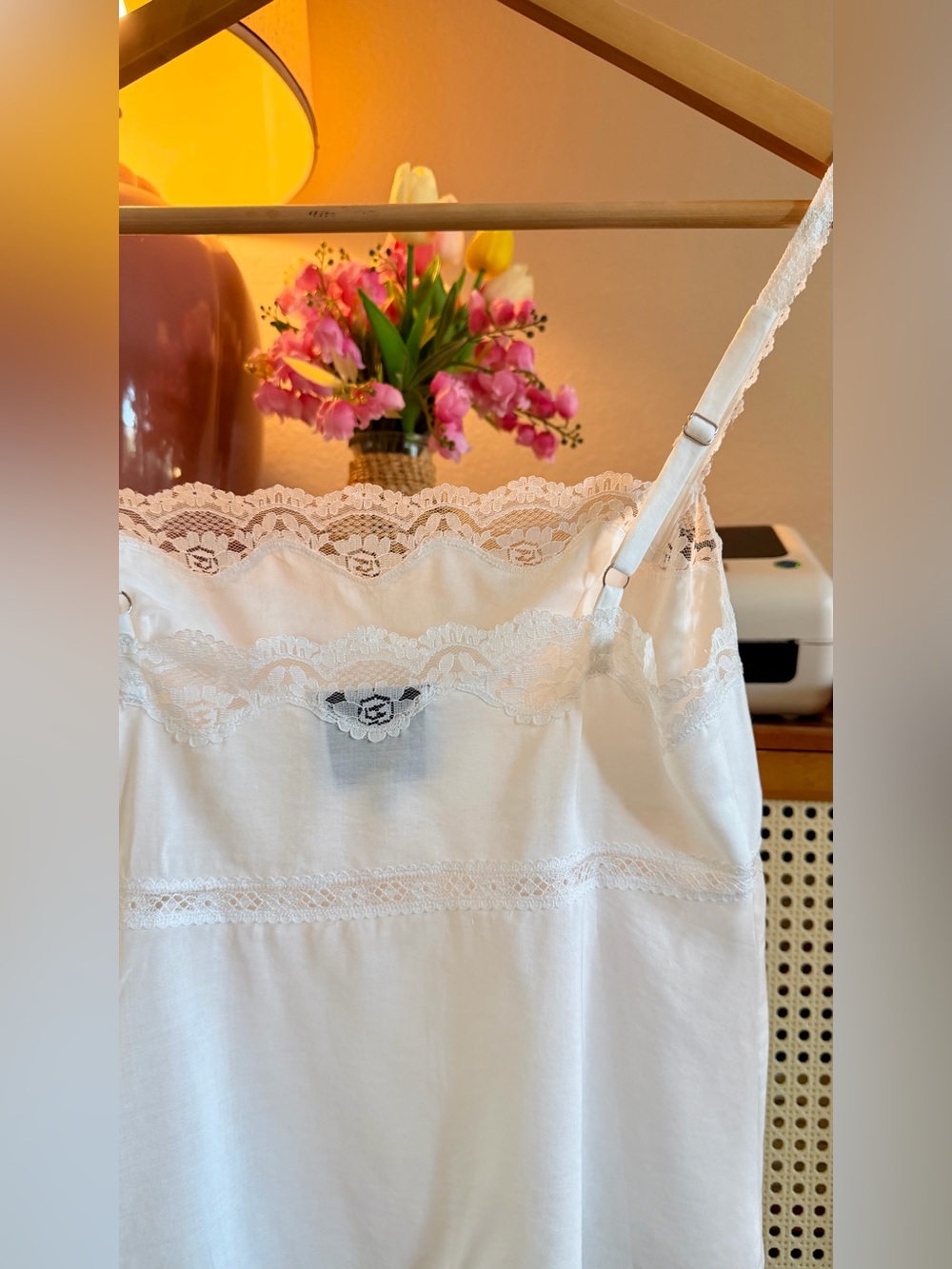 Reformation White Lace-Trim Crop Cami Top - Picture 9 of 15